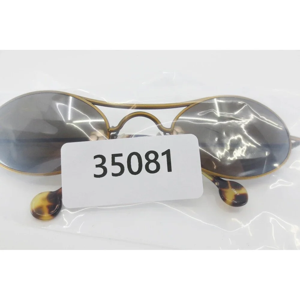 L.A. Eyeworks VOX 455 Matte Gold Oval Sunglasses Made in Italy 35081
